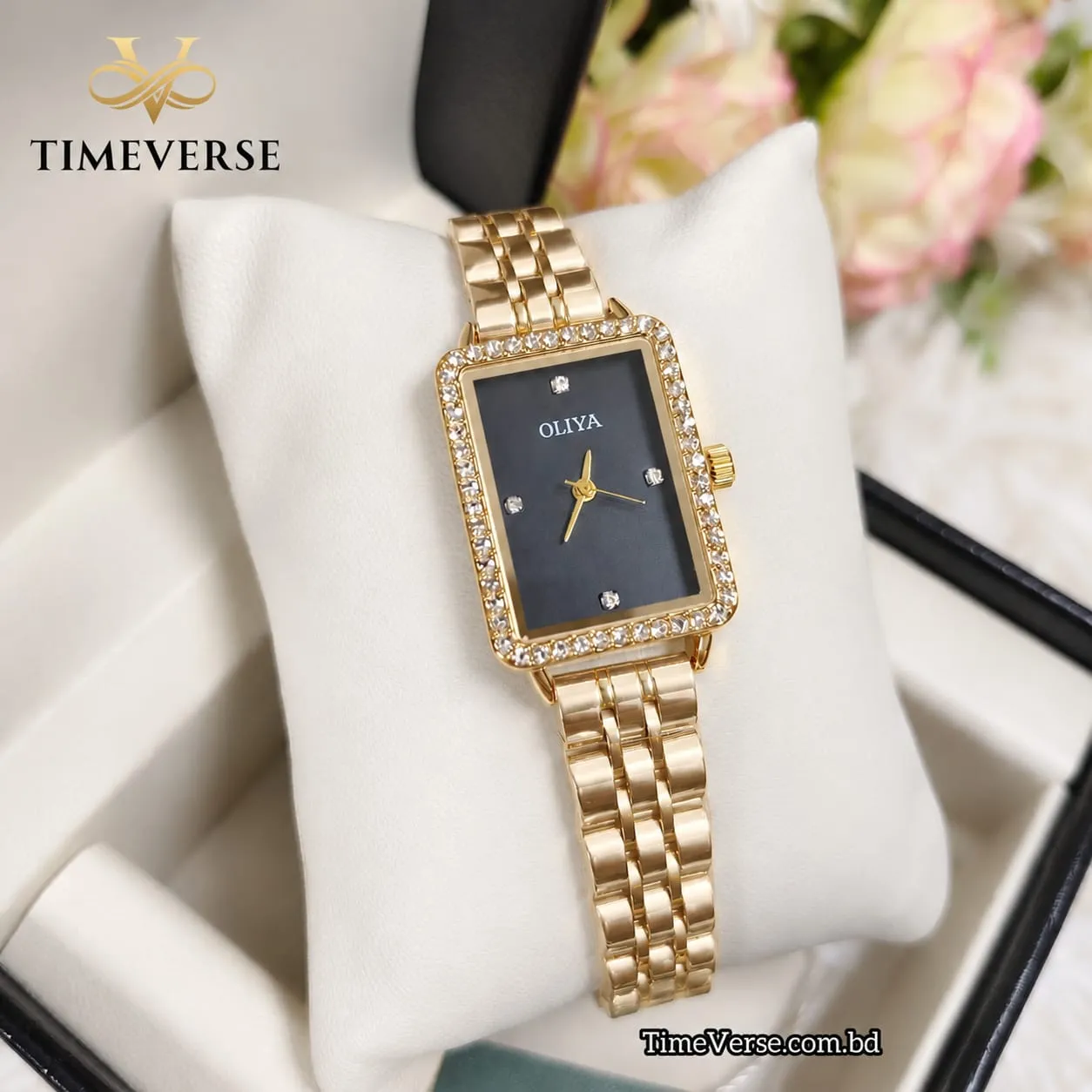 Oliya 609 Ladies Watch - Gold Black