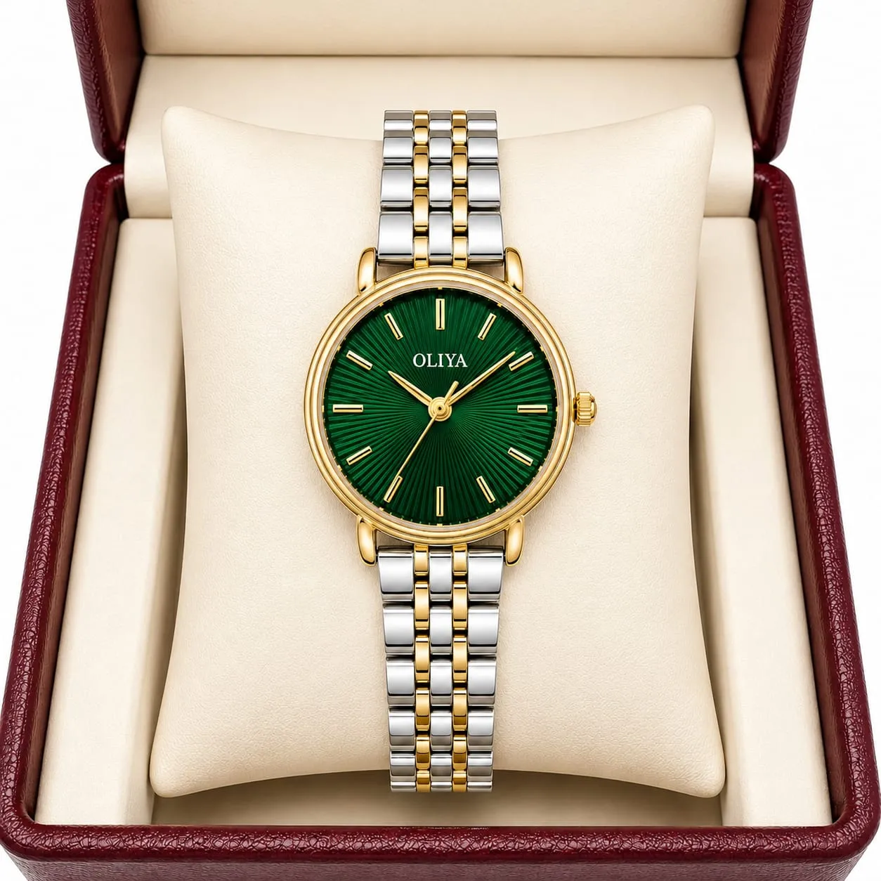 Oliya 2011 Ladies Watch - Silver Gold Green