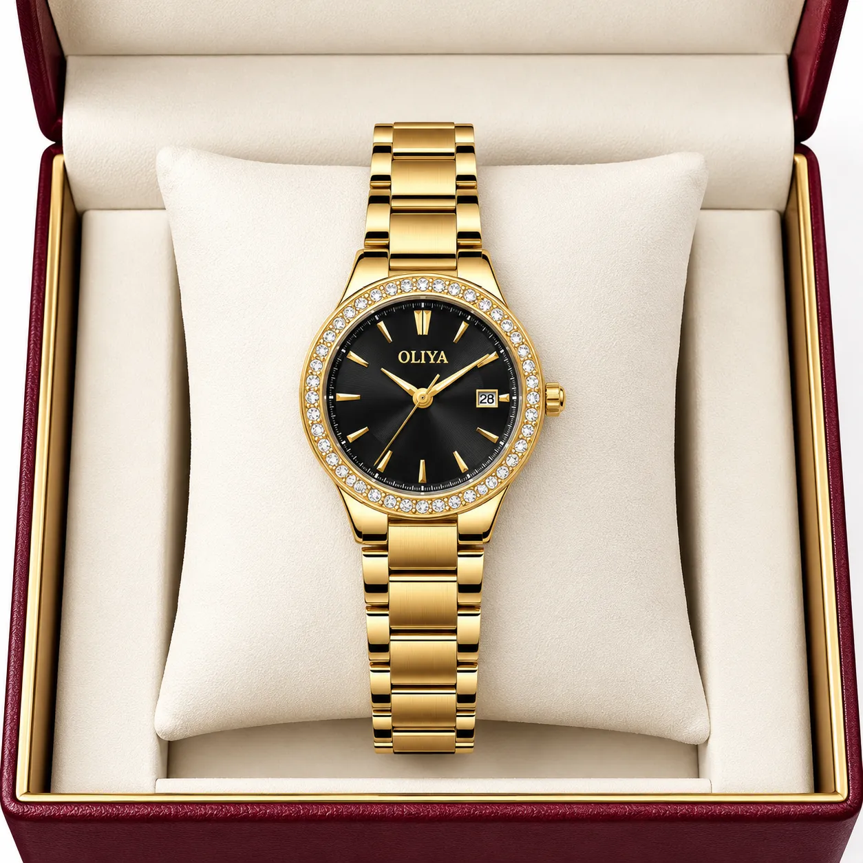 Oliya 832 Ladies Watch - Gold Black