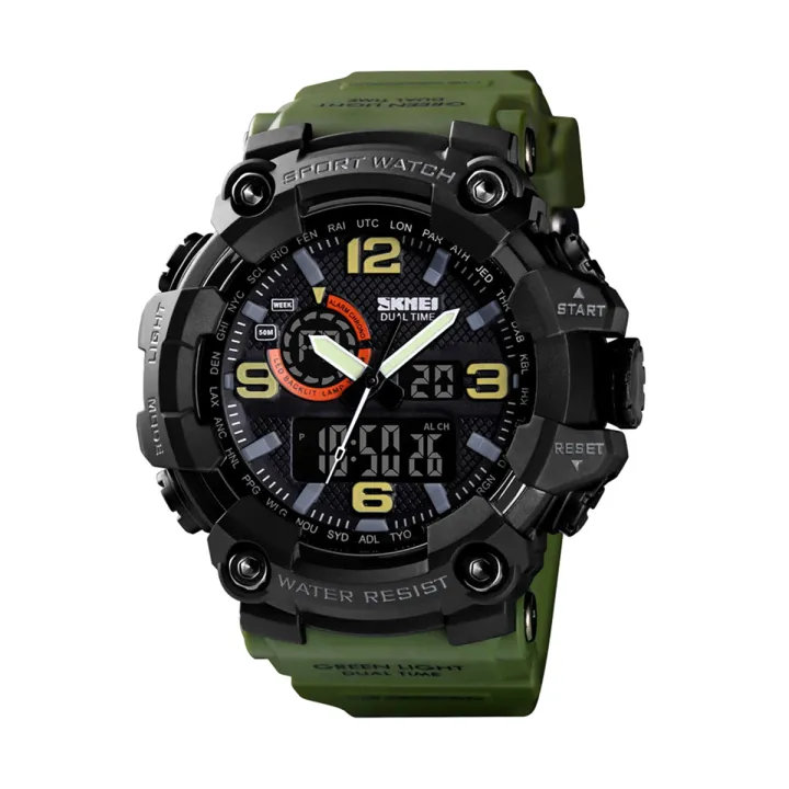 Skmei 1520 Men's Sport Watch - Black Green