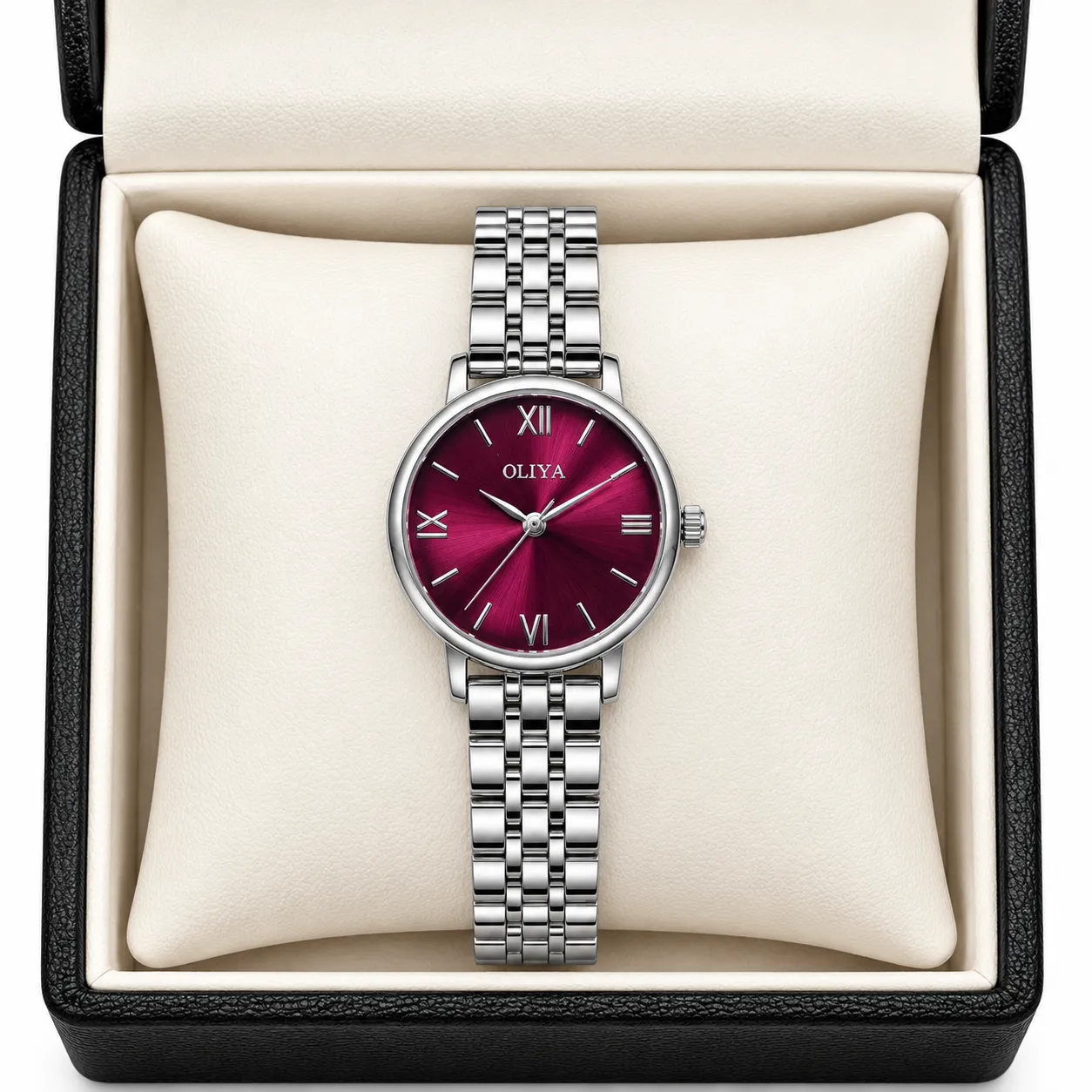 Oliya 5209 Ladies Watch - Silver Red