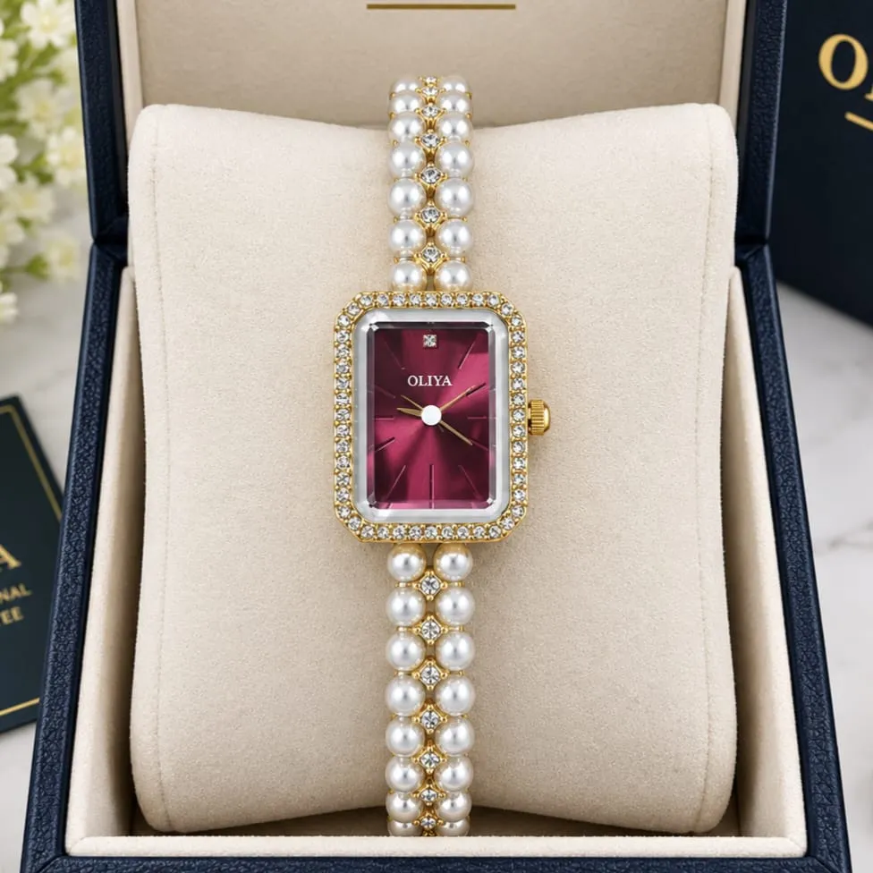 	Oliya 186 Ladies Watch -Gold Red