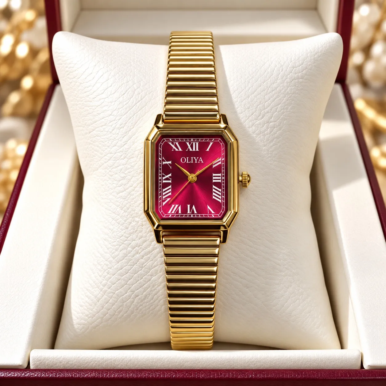 Oliya 899 Women Expandable Chain - Gold Red
