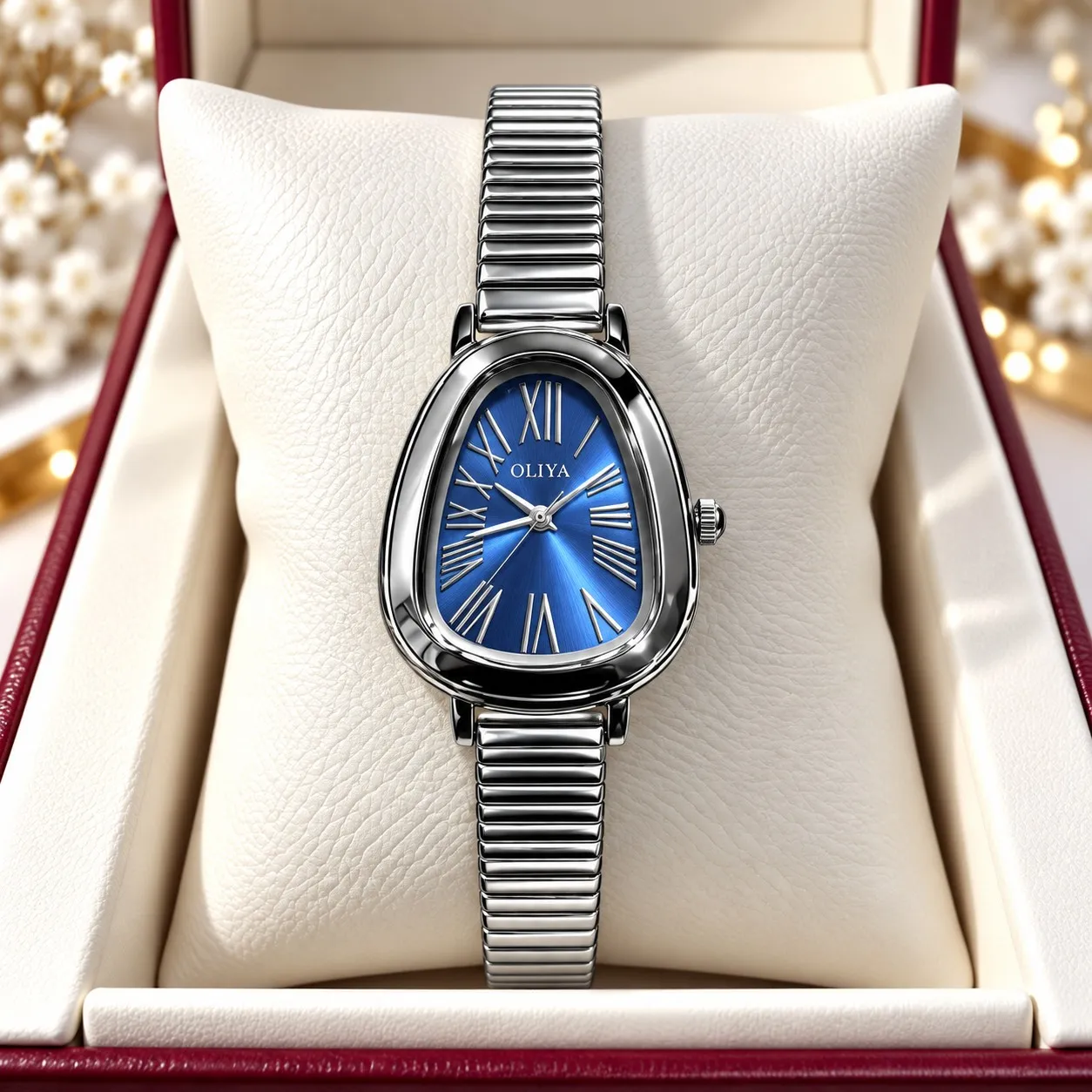 Oliya 2016 Women Expandable Chain - Silver Blue